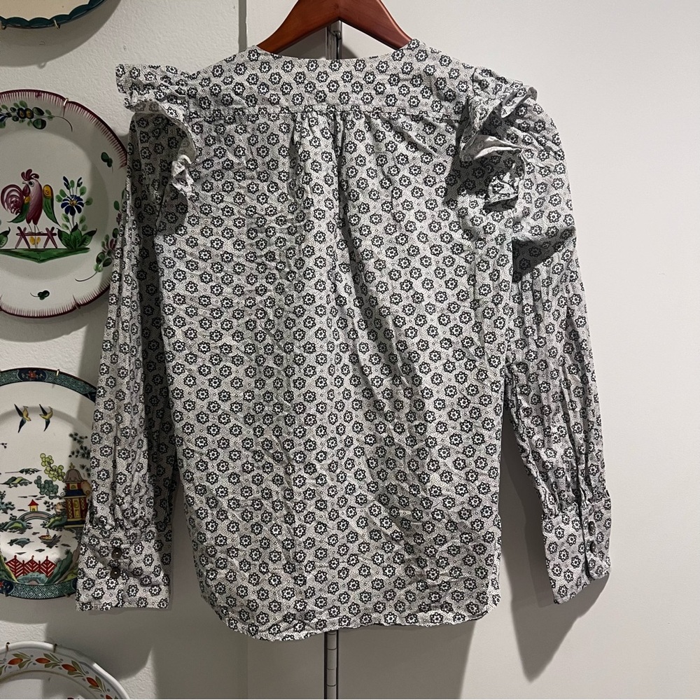 Rebecca Taylor La Vie Geometric Print Blouse - Picture 7 of 9